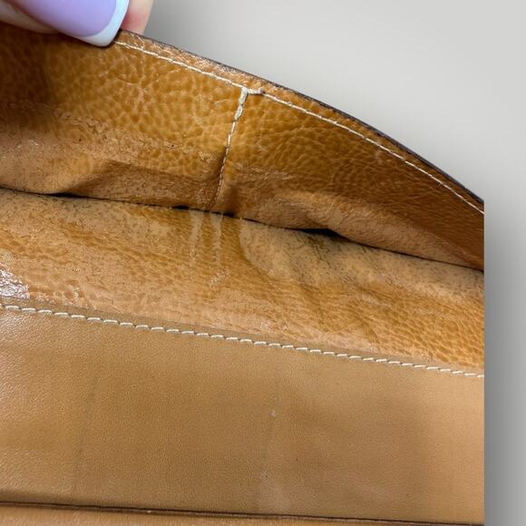 Vintage Fendi Pequin Stripe Canvas & Leather Wallet - Picture 9 of 16